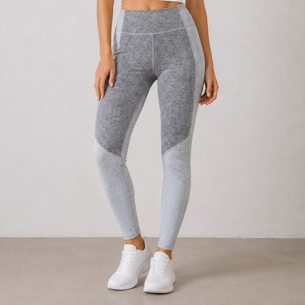 Outdoor Voices Leggings Grey Colorblock 7/8 Springs Size S Heathered Activewear